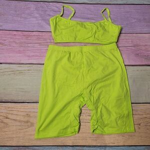 ‎Women's 2 Piece Crop Top Shorts Set Small